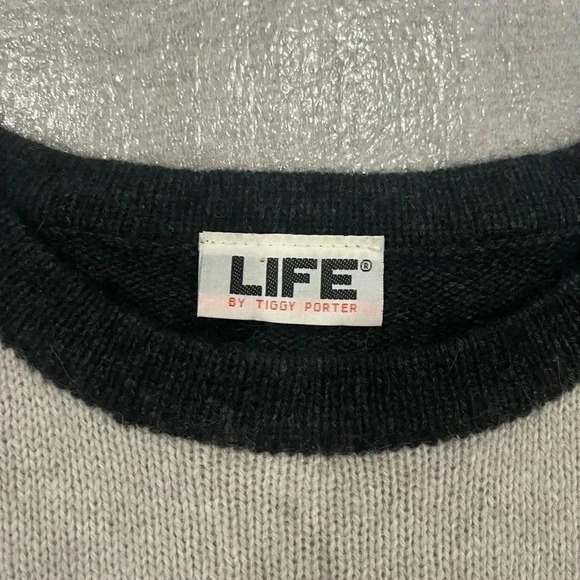 [8]Vintage Life By Tiggy Porter Wool  Angra Blend puppy Print Sweater - Picture 2 of 7